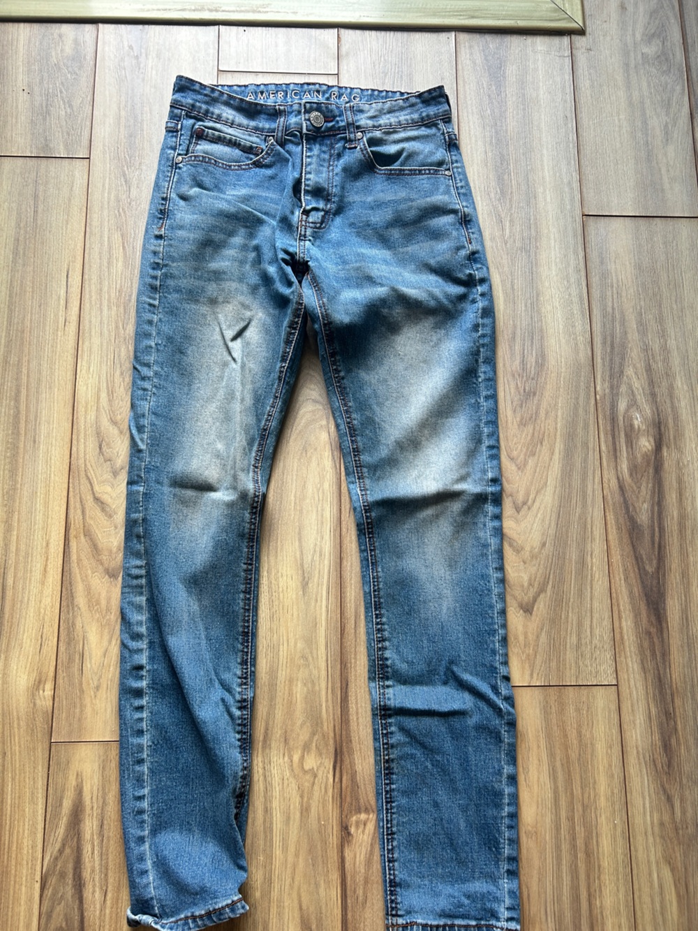 American Rag Slim Straight Washed Blue Jeans 30X32